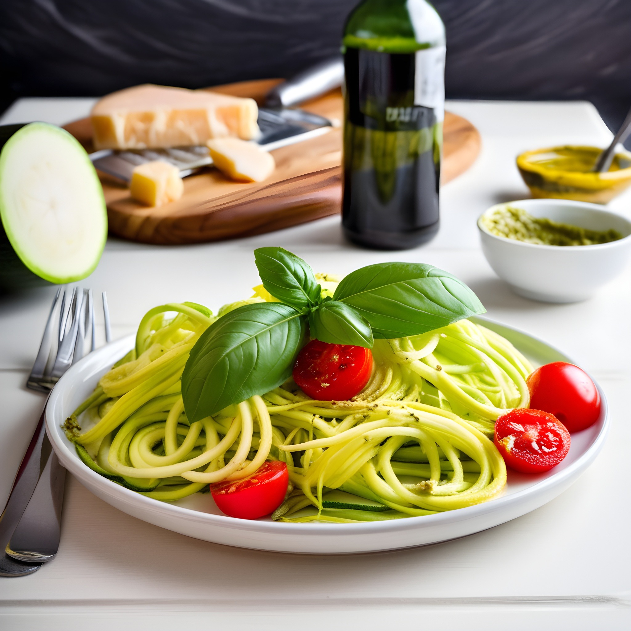 Zucchini Noodles with Pesto