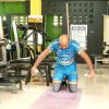 kneeling waterbottle front lat raise