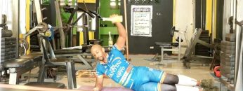laying sideways arm raise
