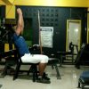 Seated waterbottle front shoulder press