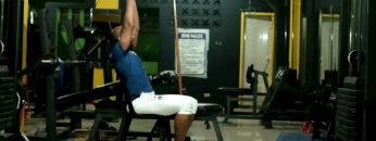 Seated waterbottle front shoulder press