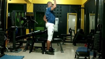 waterbottle single arm pushpress off chair